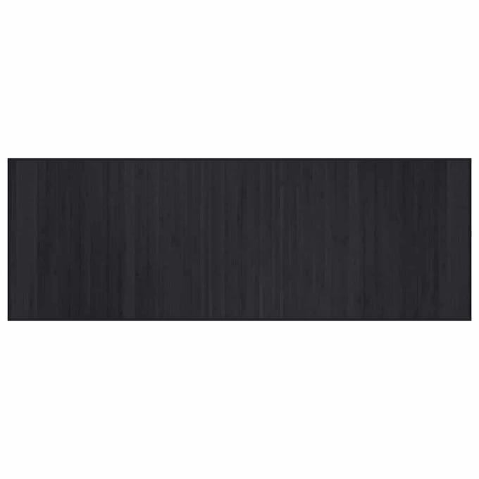 vidaXL - Vloerkleed - rechthoekig - 70x200 - cm - bamboe - zwart