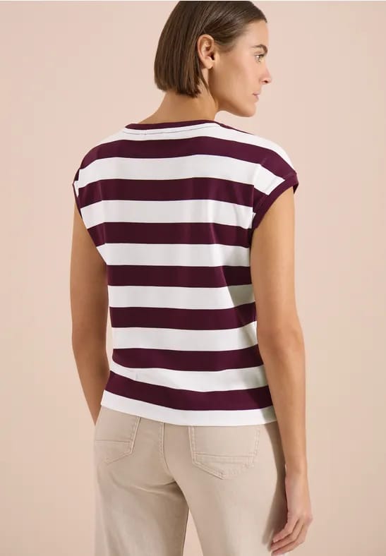 Shirt met strepen en printdetail