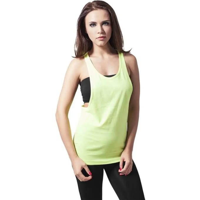 Urban Classics - Loose Neon Mouwloze top - L - Geel