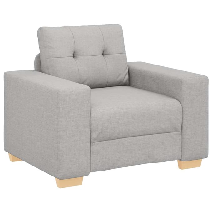 vidaXL - Fauteuil - Wolgrijs - 100x78x80 - cm - Stof