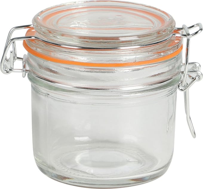 Urban Living Voorraadpot/bewaarpot - 200 ml - glas - met beugelsluiting - D8 x H8 cm