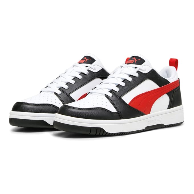 PUMA Rebound v6 Low Unisex Sneakers - PUMA White-For All Time Red-PUMA Black