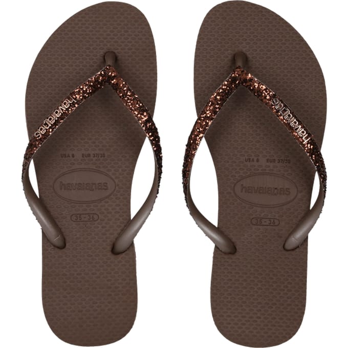 Havaianas Slim Slippers en Sandalen Dames - Bruin - Maat 33/34 - Plastic
