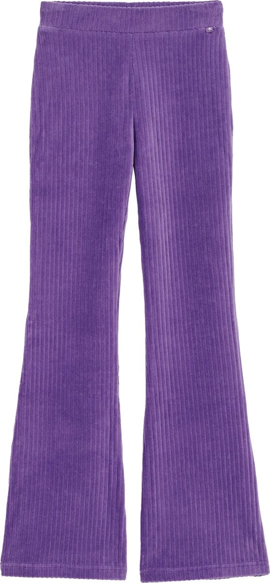 WE Fashion Meisjes velvet flared legging van ribstof