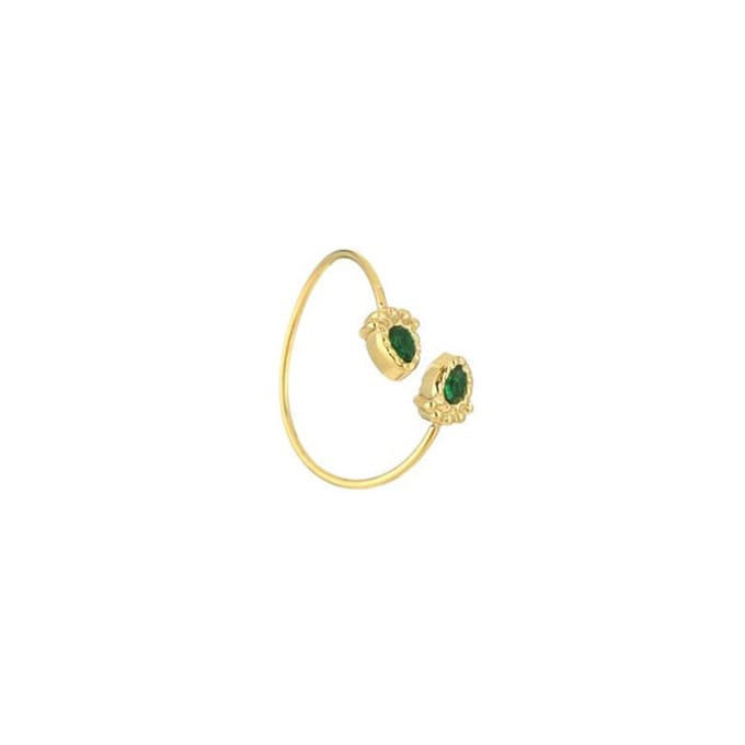 Bijoutheek Ring (Sieraad) groen Voetjes One Size