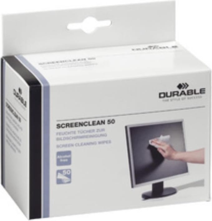 DURABLE SCREENCLEAN 50 reinigingsdoekjes 50 stuks