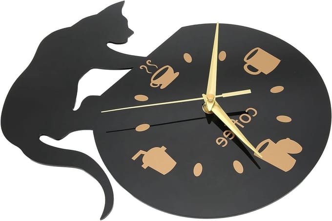 Dailygoods - 3D Effect Wandklok voor Keuken met Stille Beweging