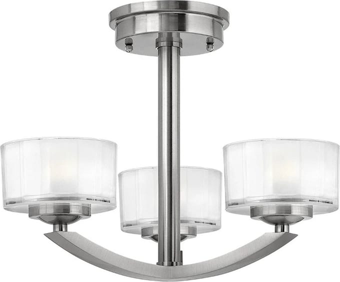 Hinkley LED Plafondlamp Meridian | 3W 3000K 900Lm 830 | Dimbaar | Brushed Nickel