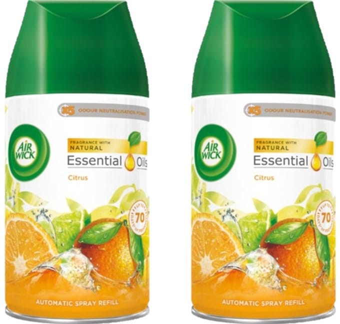 Air Wick Navulling Essential Oil Citrus 2 x 250 ml (Lemon & Ginseng)