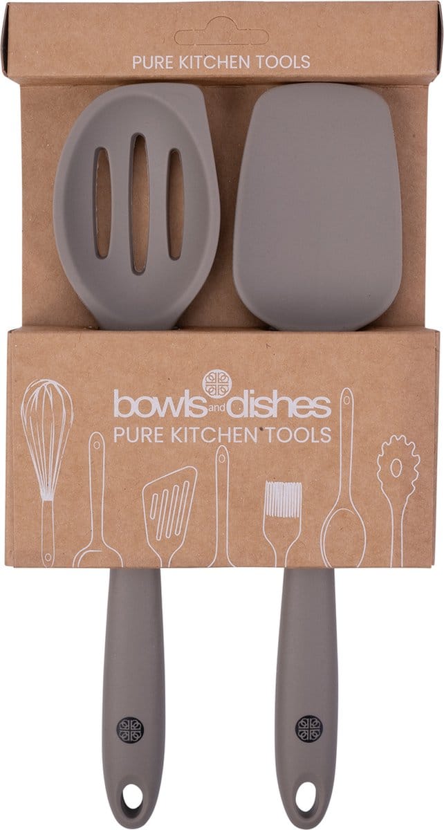 Moments Kitchen Tools set Vergietlepel + Spatel Taupe