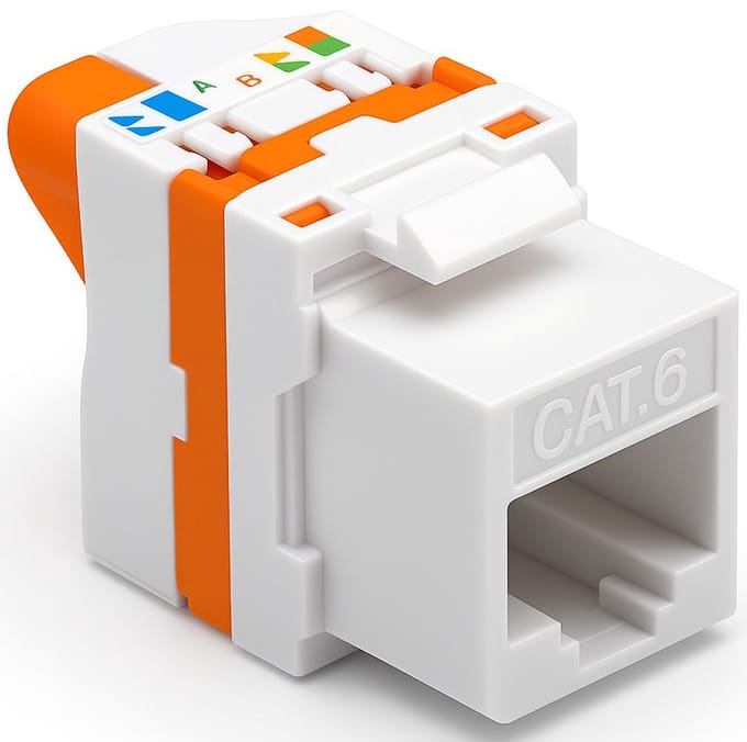 Netwerk keystone - Cat6 - LSA - RJ45 - Gereedschapsloos - Wit - Per stuk - Allteq