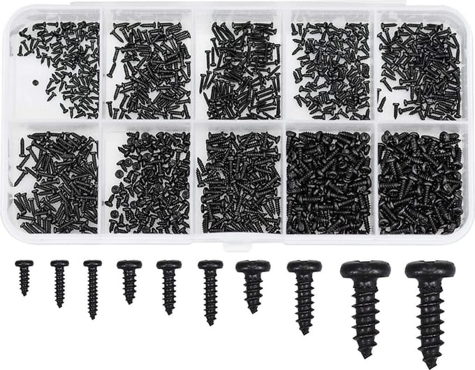 zelftappende schroeven-assortimentset / universele schroevenassortimentdoos, 1000 stuks