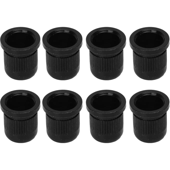 8 STUKS Gitaar Snaar Ferrule Legering Compacte Bas Door Body Gesp voor Vervanging Zwart zwart