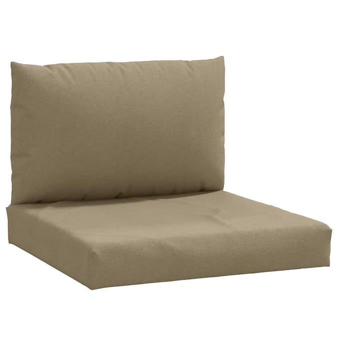 vidaXL - Palletkussens - 2 - st - stof - gemêleerd - taupe