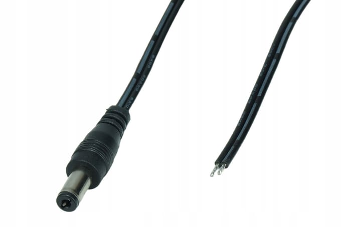 POS DC Stroomkabel 2,5/5,5mm, 0,5m, TLYp 2x0,5mm²