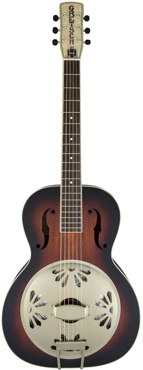 Gretsch G9241 Alligator Round-Neck Biscuit Cone Electro-Resonator (Sunburst) - Dobro