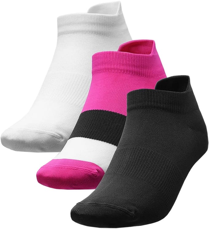 4F Sokken Dames Zwart, Fuchsia, Wit ++10 - Maat 35-38