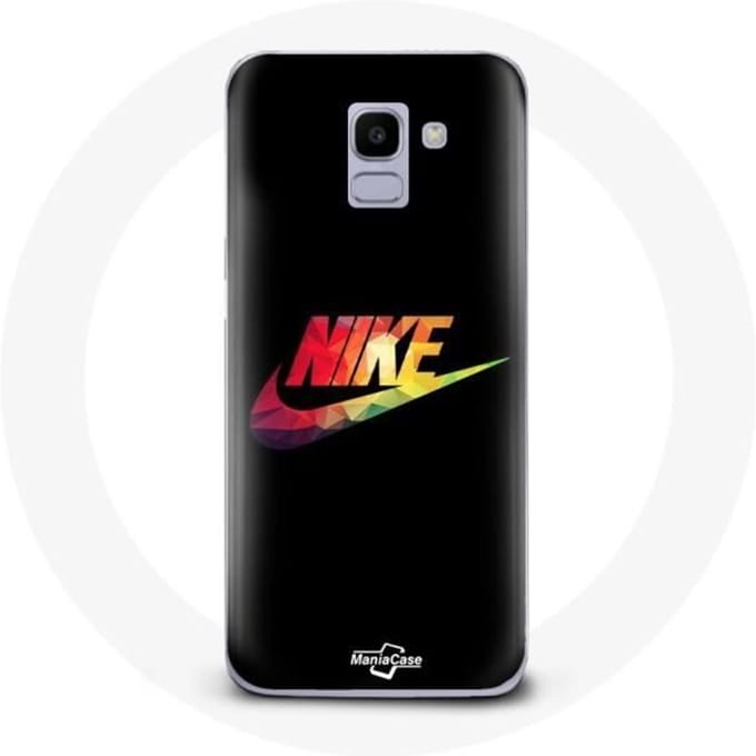 Coque pour Samsung Galaxy A6 2018 Nike Logo Couleur fond noir