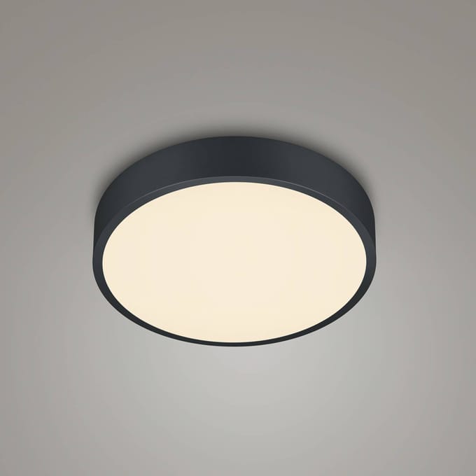Trio Lighting LED plafondlamp Waco, CCT, Ø 31 cm, matzwart