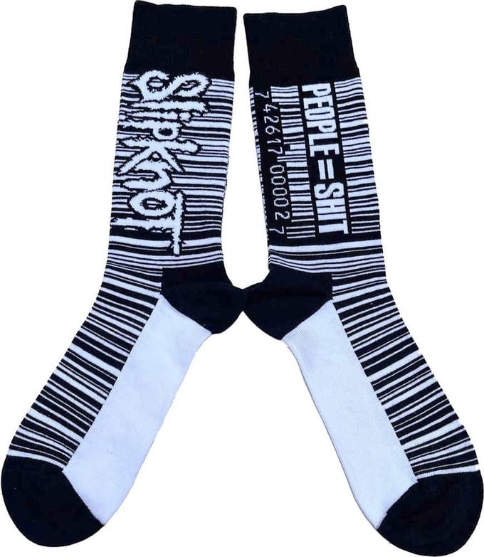 Slipknot - Barcode Sokken - EU 40-45 - Zwart/Wit