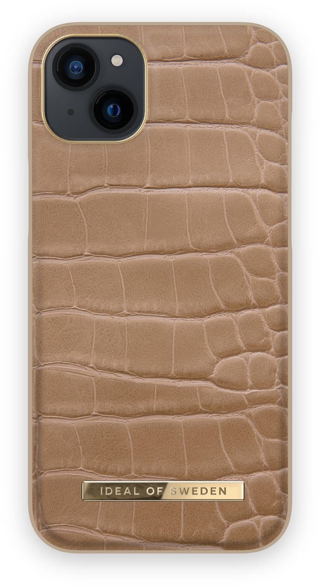 ideal of sweden atelier case introductory geschikt voor Apple iphone 14 plus camel croco