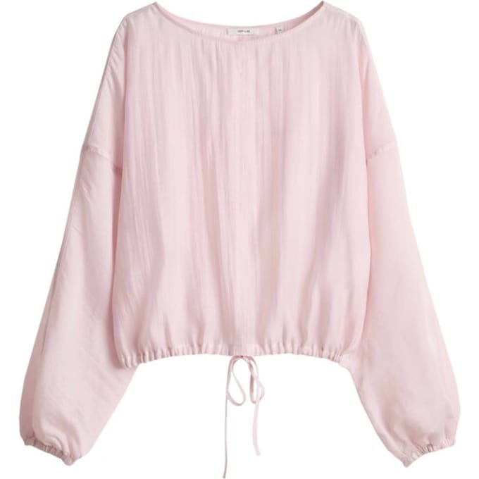 Blouse met overlappende schouders model 'Filla'