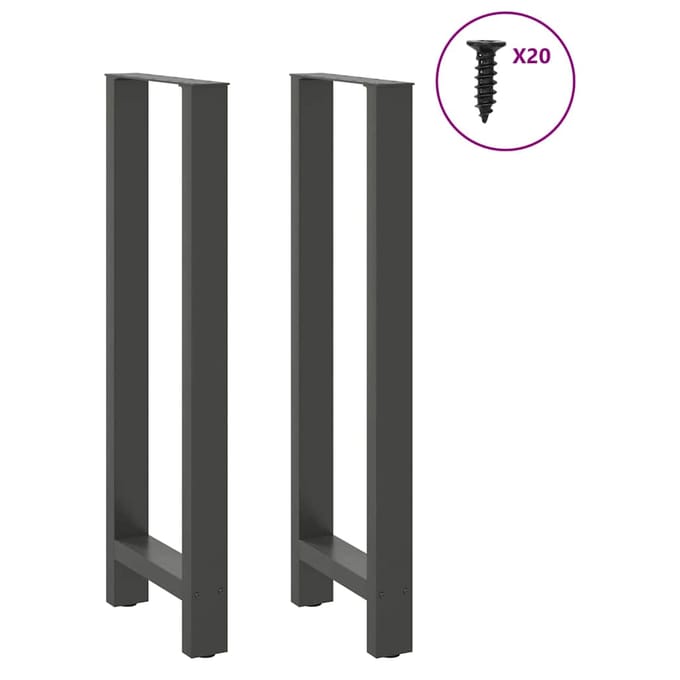 vidaXL - Bartafelpoten - 2 - st - 40x(110-111) - cm - staal - antraciet