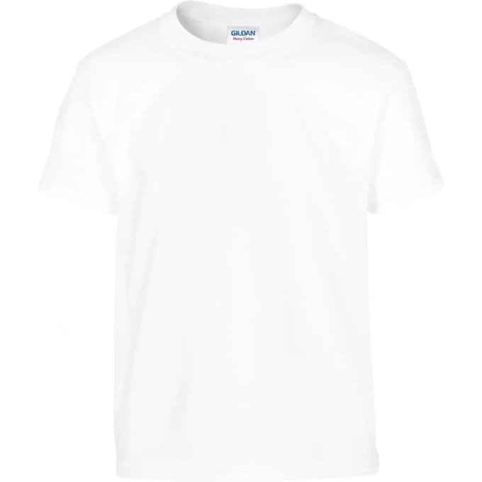 Gildan Heavy Cotton™Classic Fit Youth T-shirt GI5000B - White - 7/8 years (M)