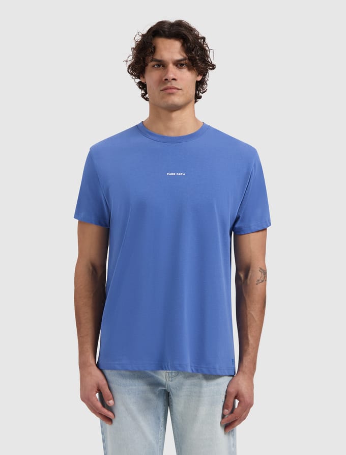 Pure Path T-shirt Essential Logo Fadded Cobalt  S