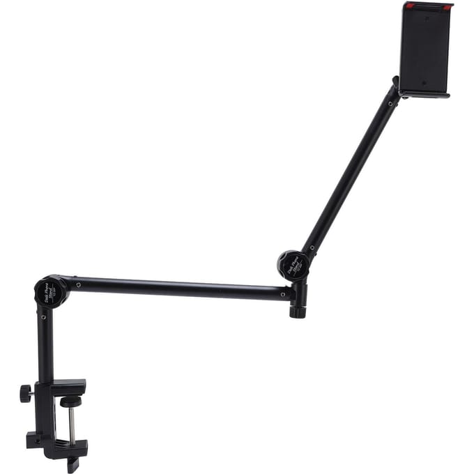 Microfoonophanging 360 Graden Antislip 1,5 kg Draagvermogen Metalen Microfoonarm Bureau met Telefoon black