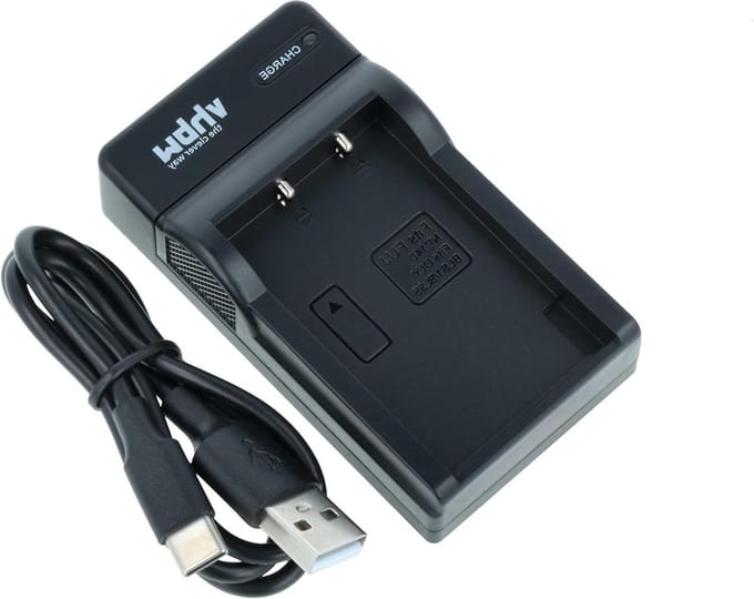 Camera Batterijlader - Oplader Camera Accu - Camera Accu Opladen - USB Aansluiting - 1 Batterijslot - Zwart