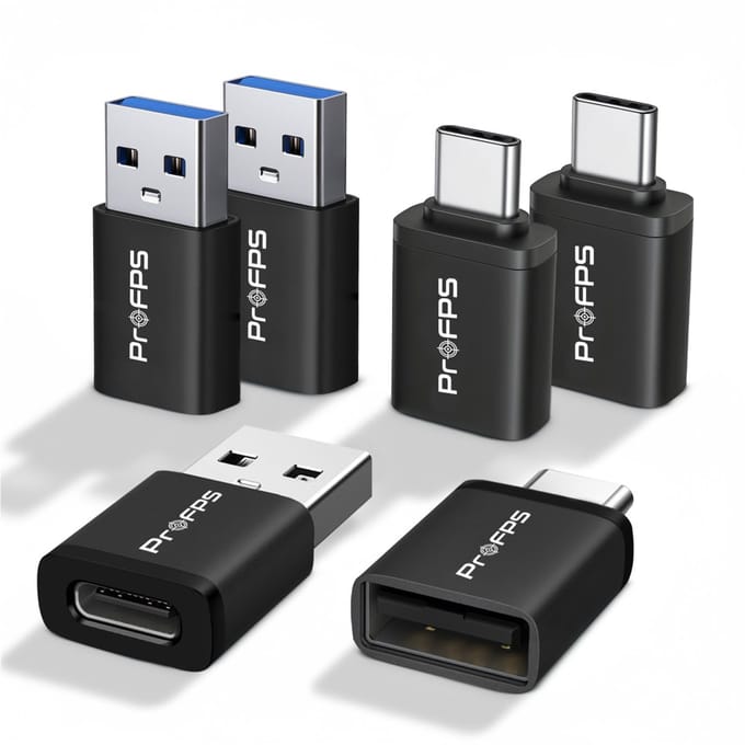 ProFPS USB Adapter Set - 3x USB-A naar USB-C & 3x USB-C naar USB-A - USB 3.2 Gen 2 - 10Gbps - OTG