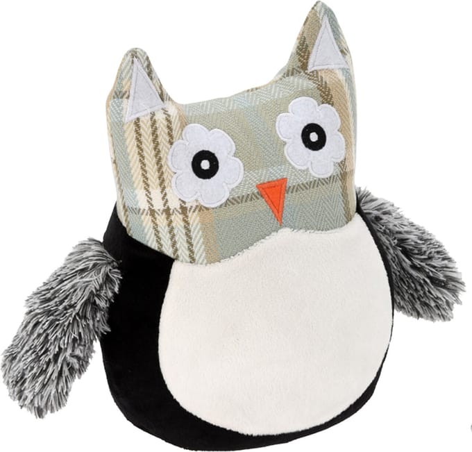 H&S Collection Deurstopper - uil - 24 x 14 x 23 cm - polyester - dieren thema deurstoppers