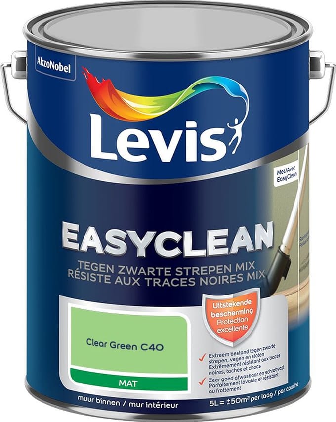 Levis - Easyclean Tegen Zwarte Strepen Mix - Clear Green C40 - Mengverf - 5 L