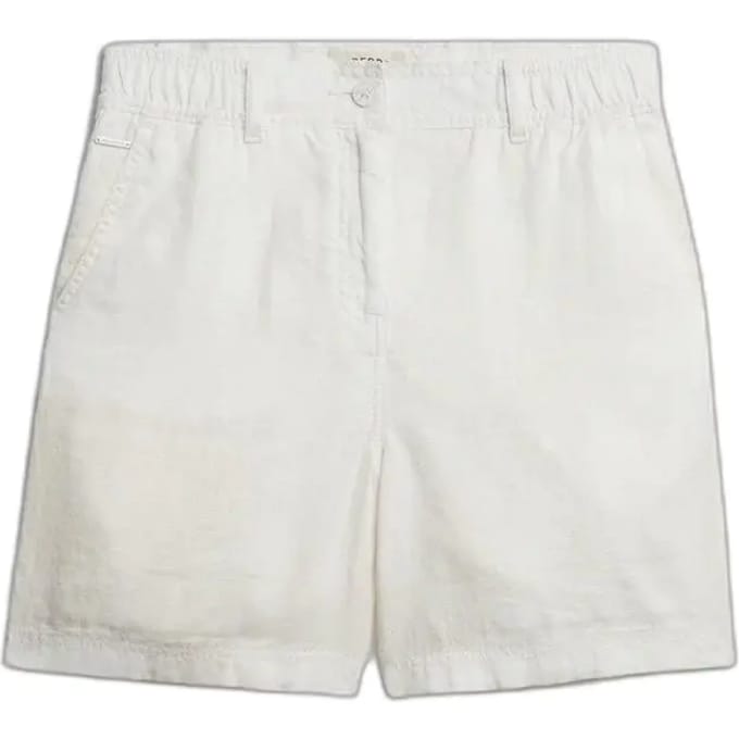 Superdry - Linnen Shorts Met Middelhoge Taille - Dames - Korte broeken