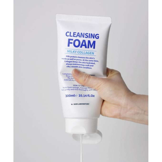 W.skin Laboratory Milky Collagen Reinigingsschuim 300ml NONE white