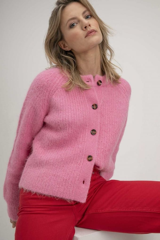 Josephine & Co Sharon Cardigan Bubblegum Größe: L | Strickpullover Outlet | Damen