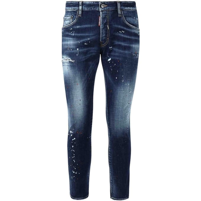 Dsquared2 Medium Easy Wash Skater Marineblauwe Jeans