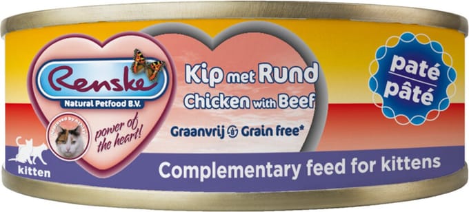 24x Renske Vers Kitten Paté Kip Met Rund 70 gr