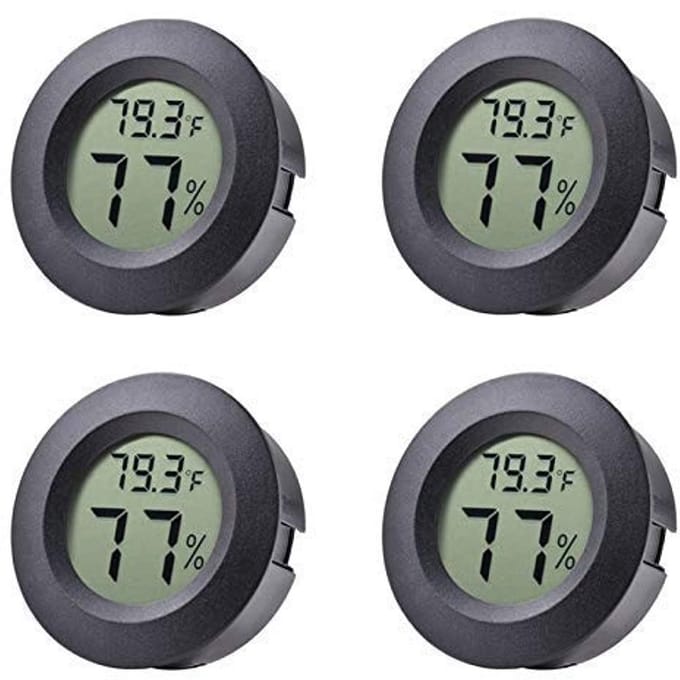 Set van 4 Mini Hygrometers en Thermometers voor Binnen