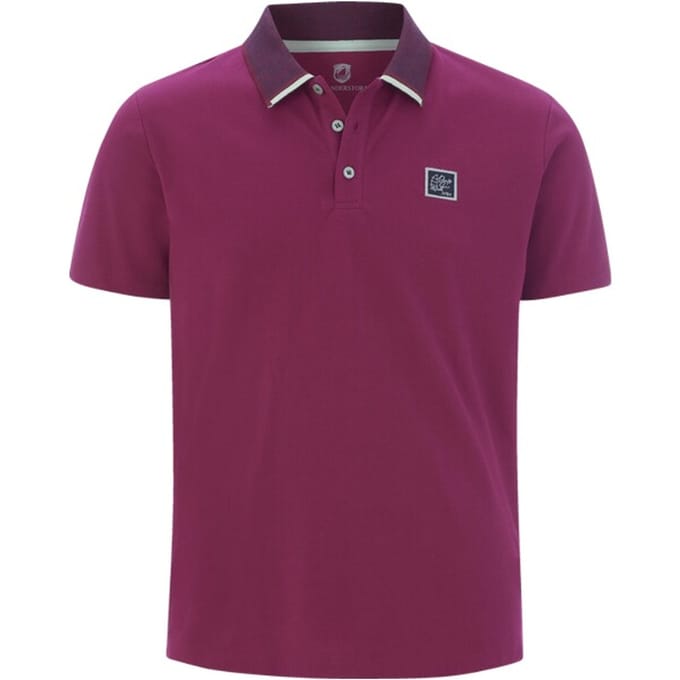 Jan Vanderstorm herren Poloshirt - 68/70 - donkerrood - Plus Size
