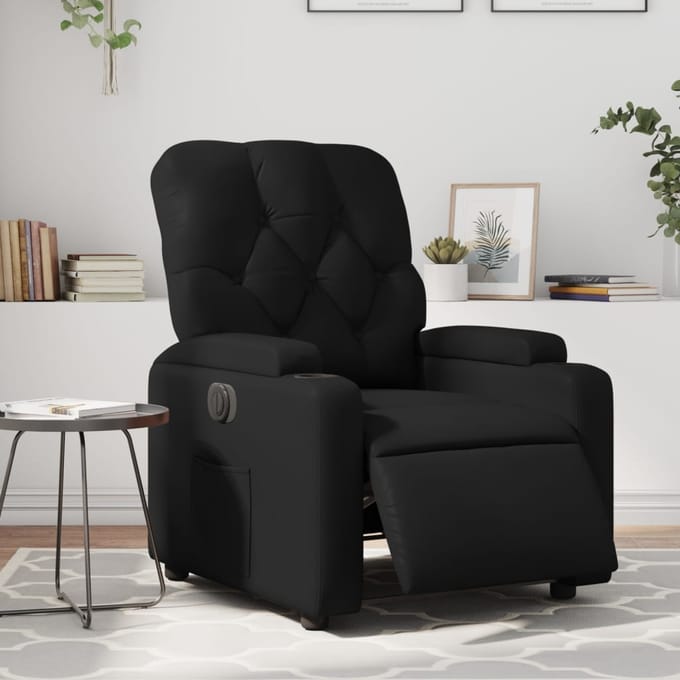 vidaXL - Fauteuil - elektrisch - verstelbaar - kunstleer - zwart