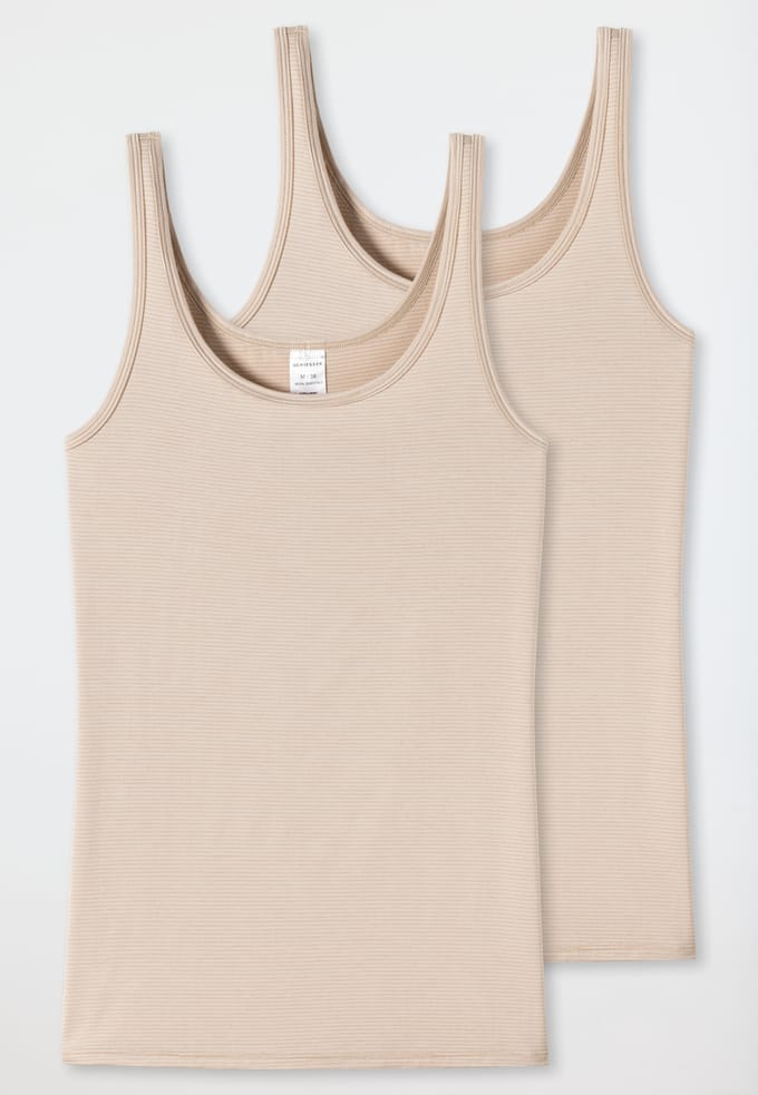 Tops met spaghettibandjes, set van 2, zandkleur - Modal Essentials 42