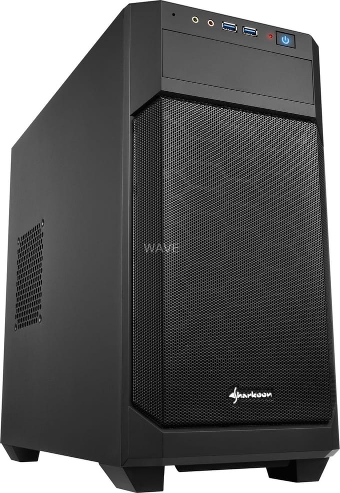 Sharkoon V1000 - miditower - micro-ATX - Case - Miditower - Zwart
