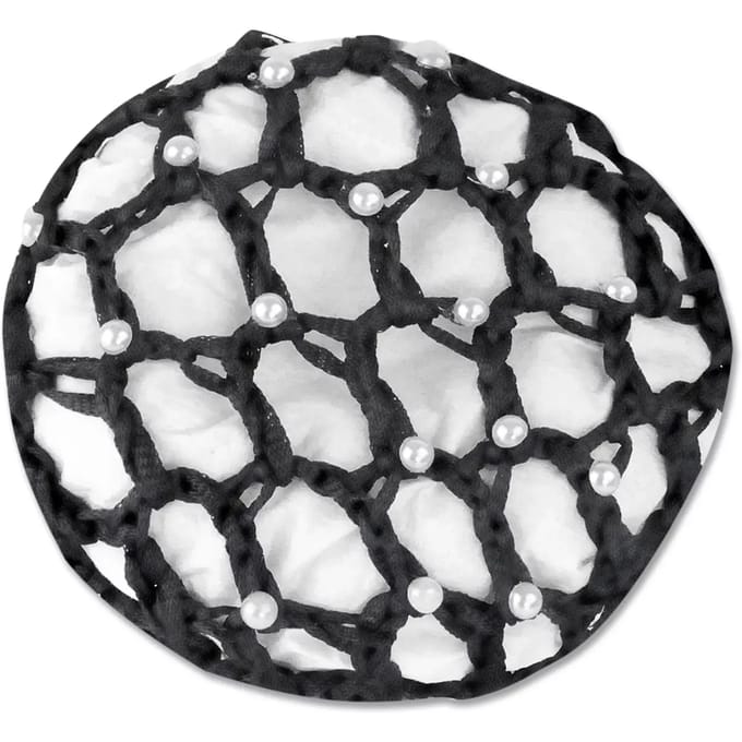ELT Luxe knotnet haarnet met kralen zwart