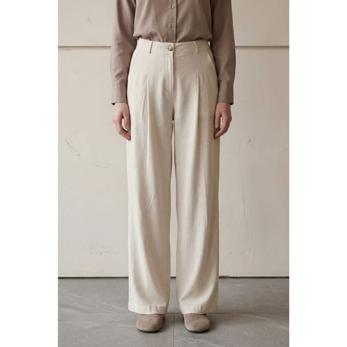 Comfort Plissé Rechtafstaande Broek