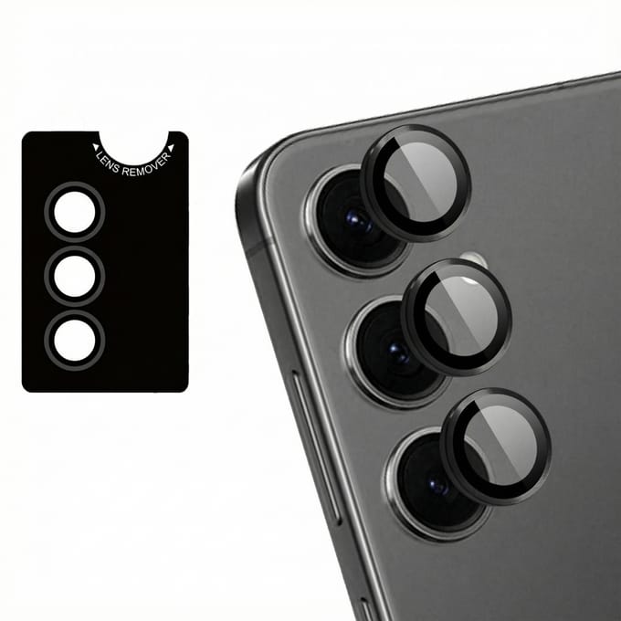 imoshion Camera Lens Protector - Geschikt voor Samsung Galaxy S25 Plus - 2 Pack - Zwart