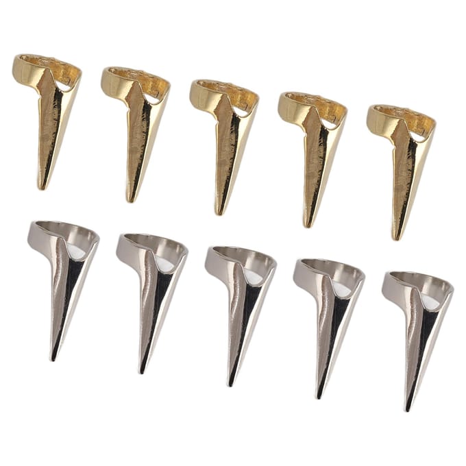 10 STUKS Haarscheiding Ring Haarselectie Tool voor Halloween Cosplay Afdeling Haarverlengingen beige