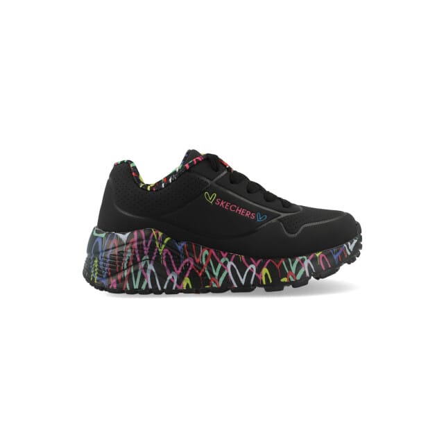 Skechers Uno Lite Meisjes Sneakers - Zwart/Multicolour