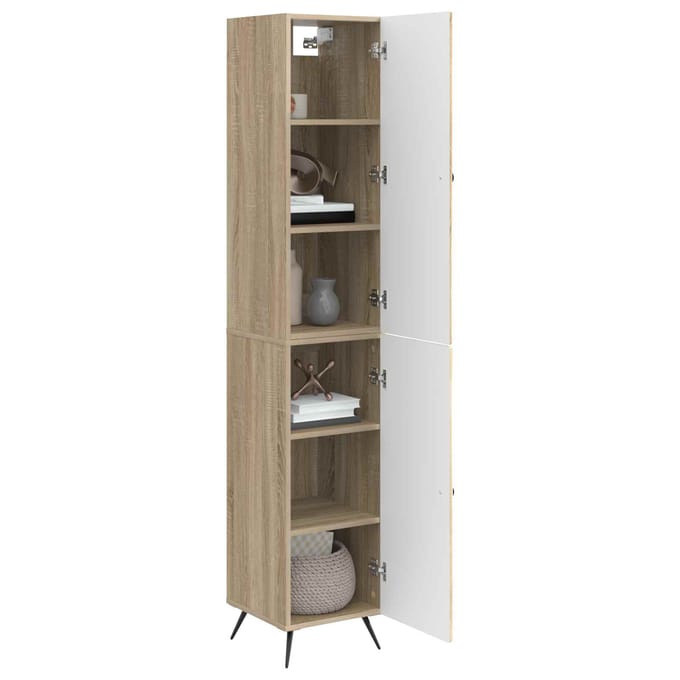 vidaXL - Kast - Set - 2 - st - Sonoma - Eiken - Bewerkt - hout